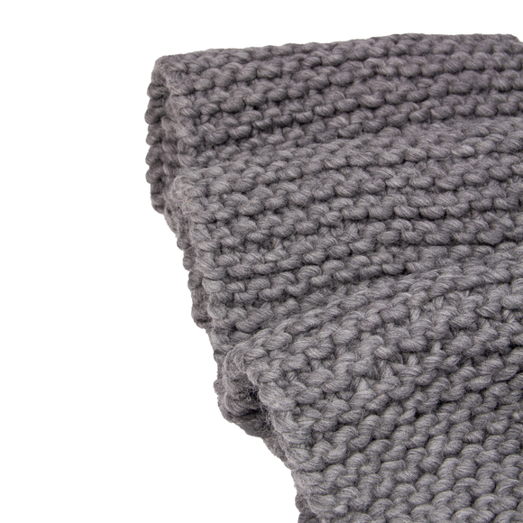 WOOL AND THE GANG GRAY KNIT SCARF | WOMENS SIZE 300CM - Picture 3 of 4